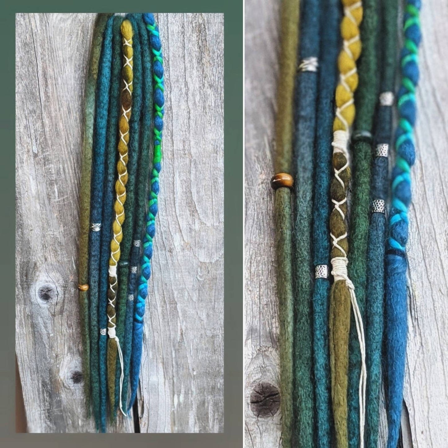 Crystal Bead Add On Tigers Eye Amethyst Jasper Dreadlock Beads Set of 3