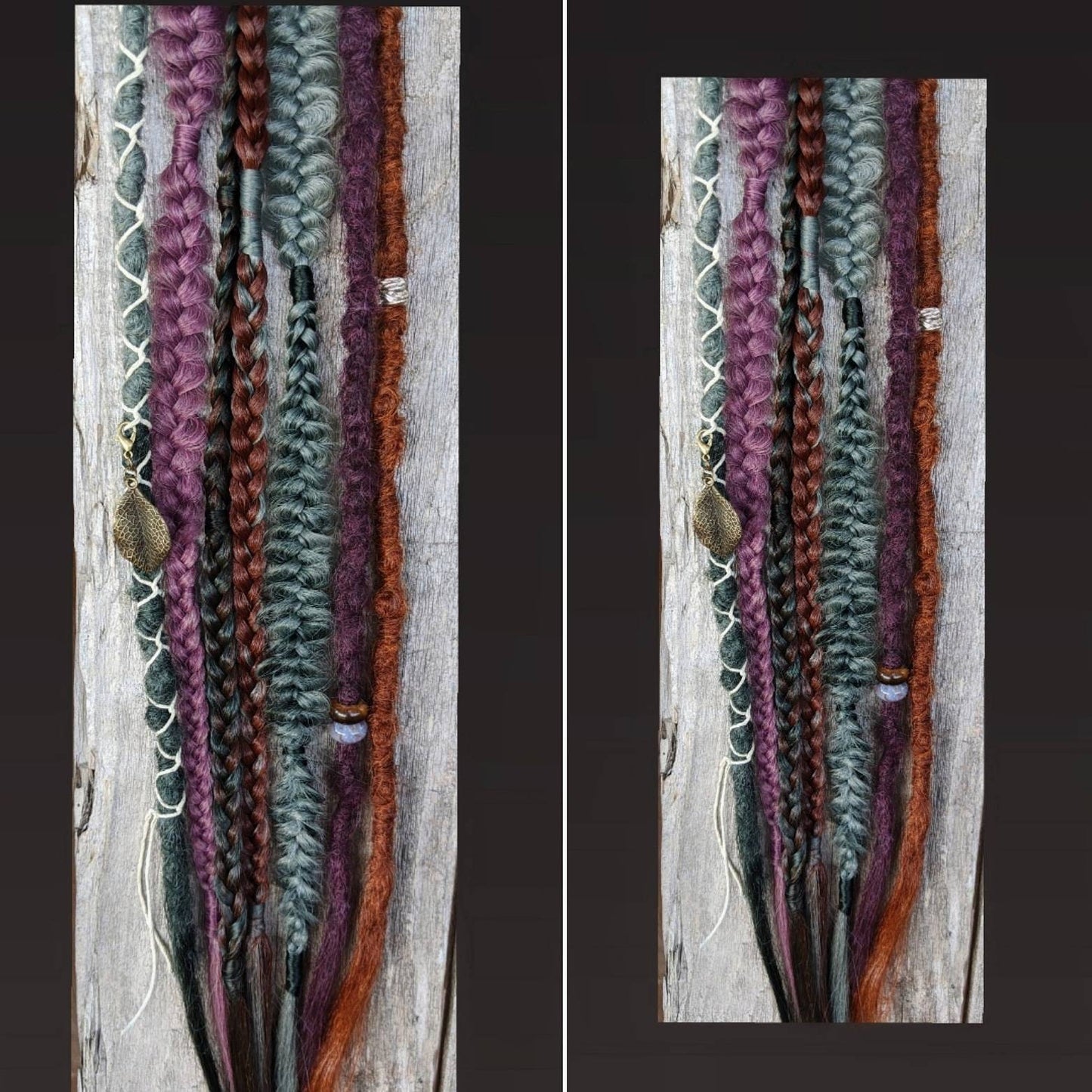 Set of Four (4) Braids | Mixed Puffy, Fishtail/Herring, Box, Twists. Pastel Unicorn. Autumn. Mauve. Black Cherry. Black. Silver. White.