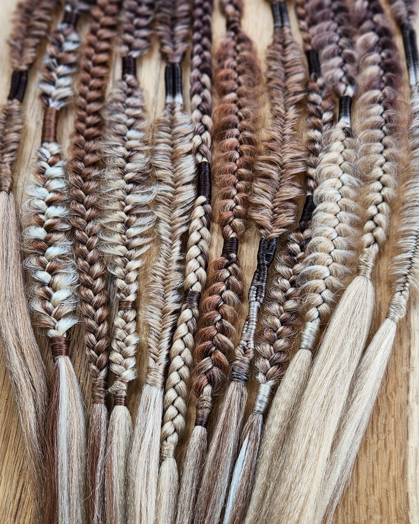 Natural Boho Braid Set |  Brown and Blonde SE Braid Extensions - Gift Set with Mixed Puffy and Fishtail Braids