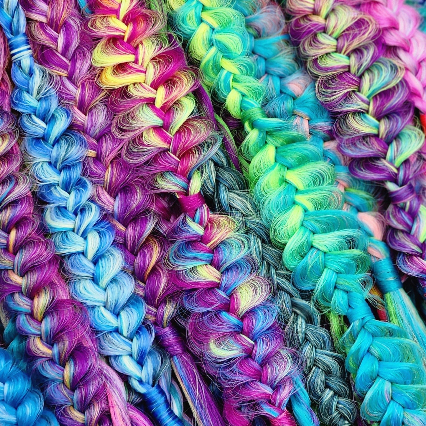 Rainbow Braid Single | Neon Mystery | Surprise | Ready to Ship