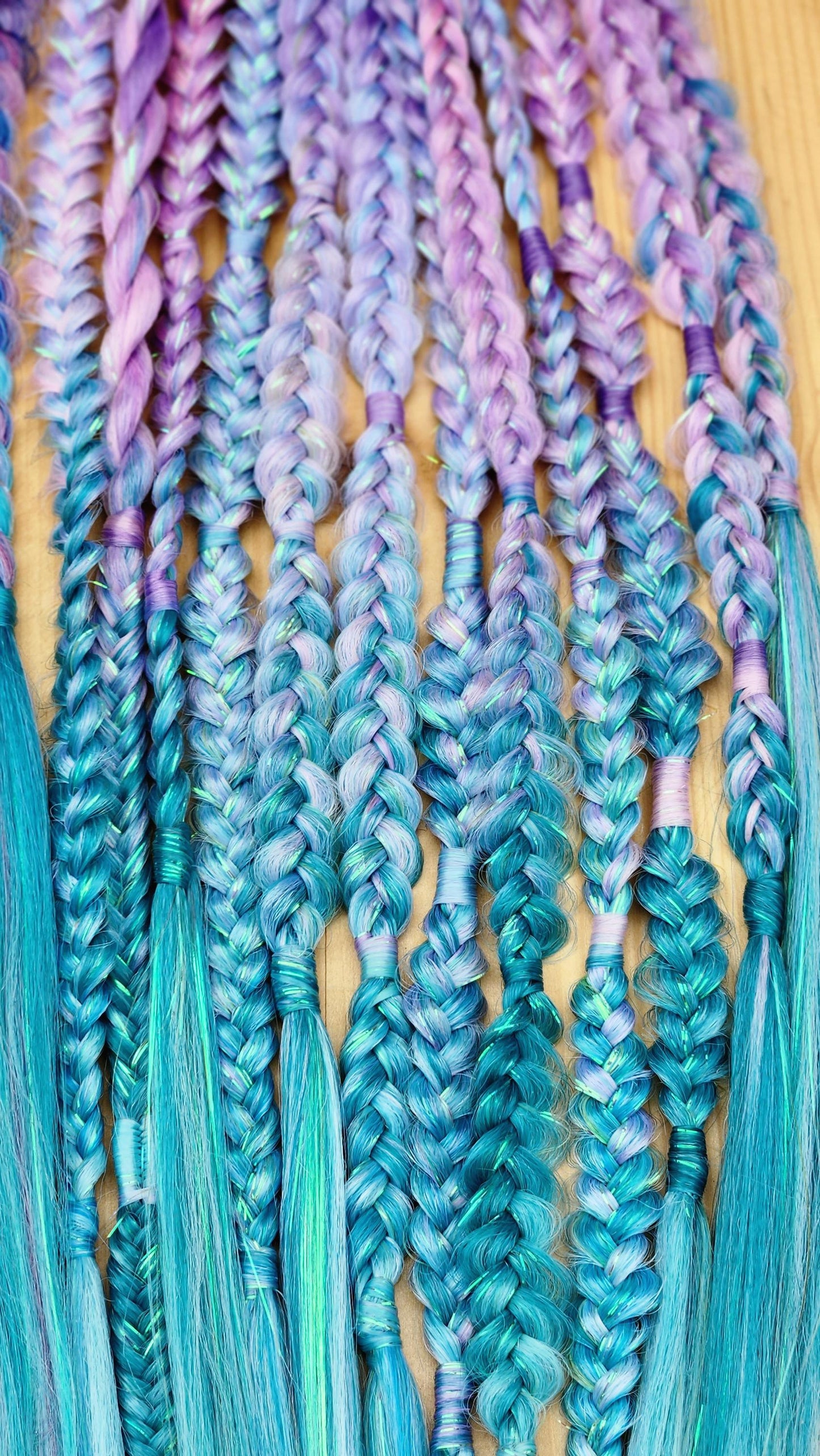 Sparkle Unicorn Braid | Single Pastel Tinsel Mystery Surprise | Rainbow Braid | Ready to Ship