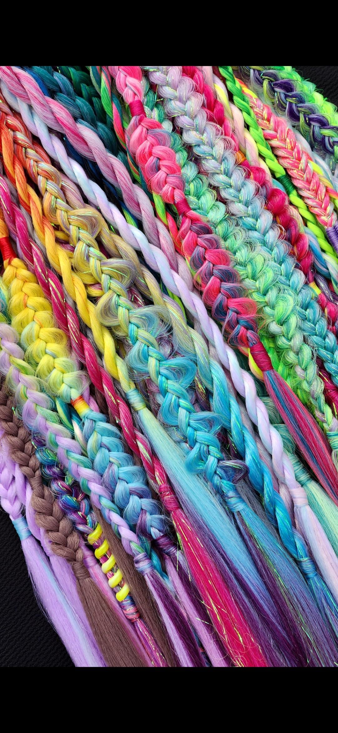 Rainbow Braid Single | Neon Mystery | Surprise | Ready to Ship