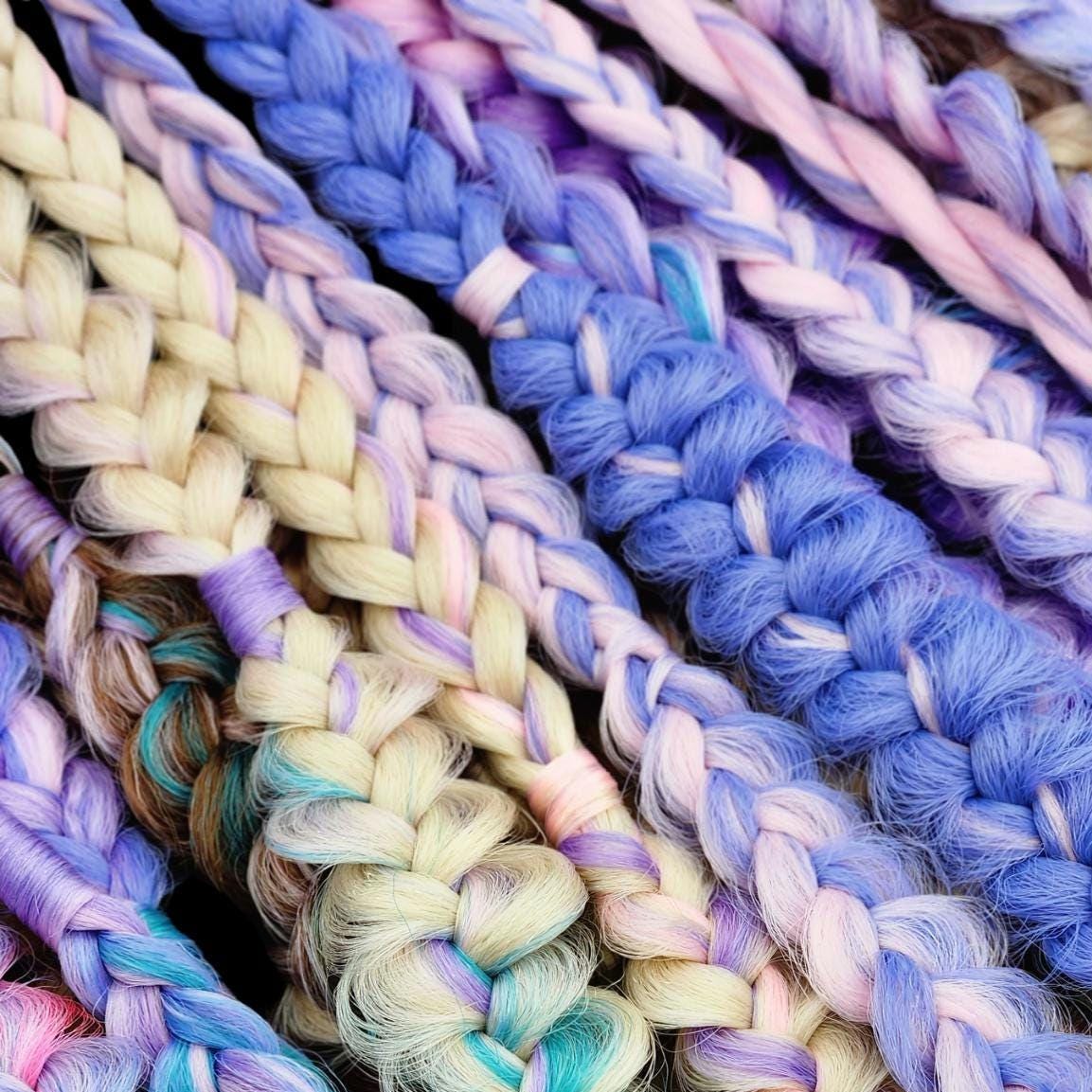 Blonde & Pastel Braid | Unicorn | Mystery Surprise | Ready to Ship | Single Braid