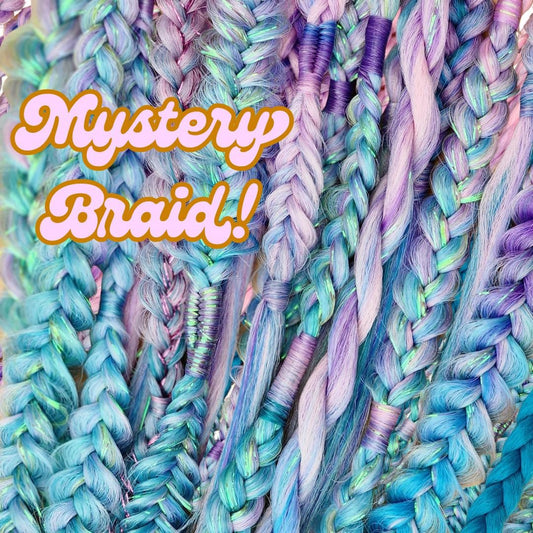 Sparkle Unicorn Braid | Single Pastel Tinsel Mystery Surprise | Rainbow Braid | Ready to Ship