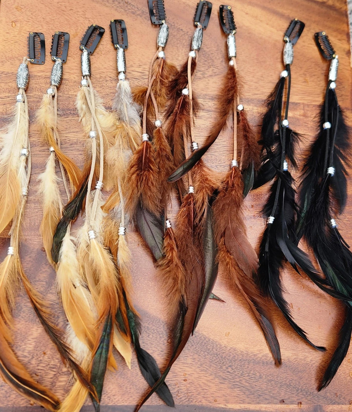 Bohemian Feather Hair Clips | Ready to Ship | Gift for Her