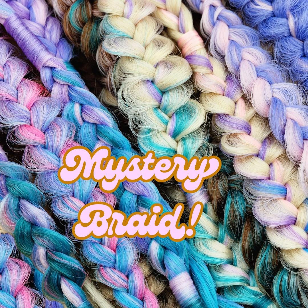 Blonde & Pastel Braid | Unicorn | Mystery Surprise | Ready to Ship | Single Braid