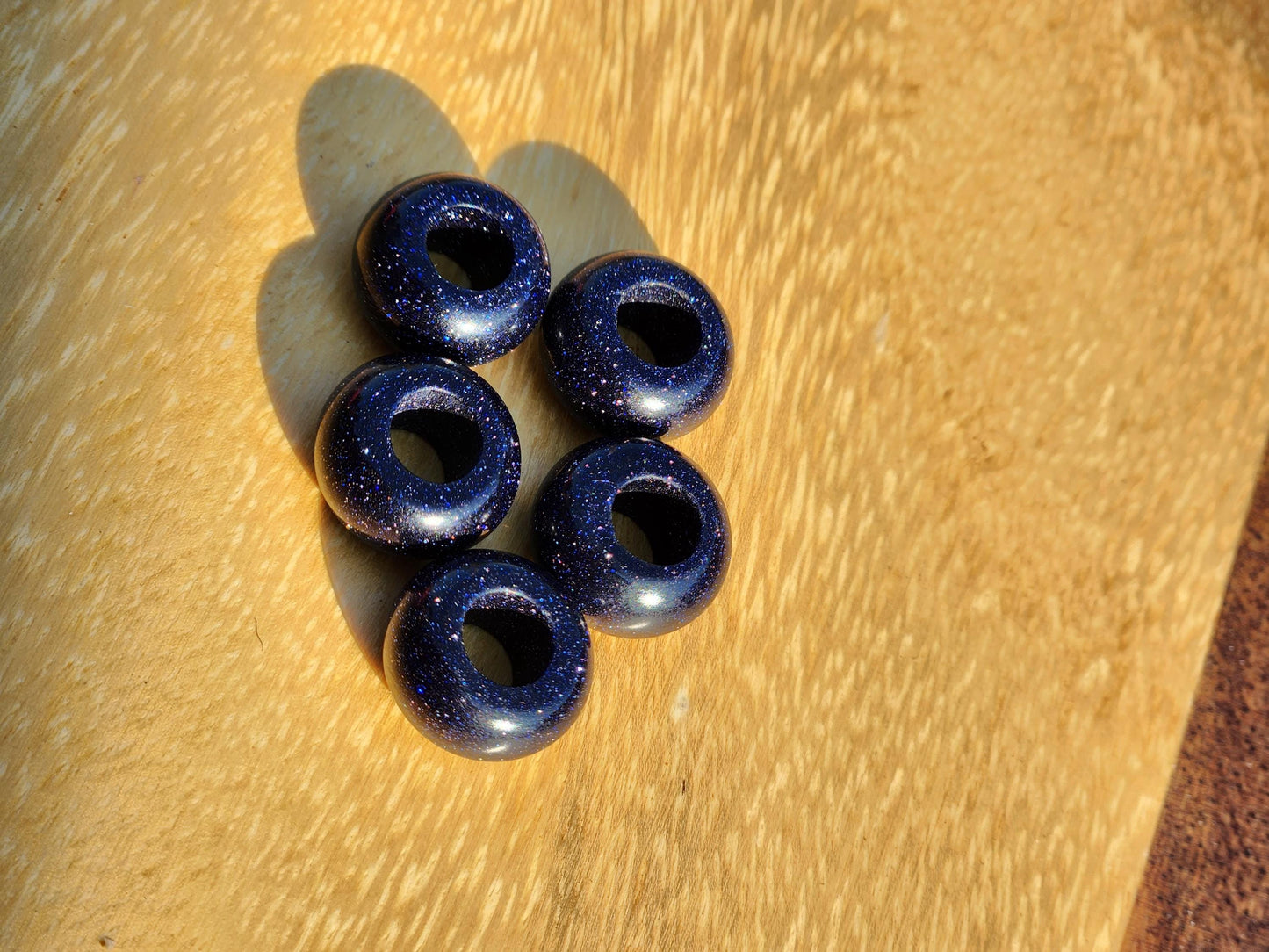 Crystal Bead Add On Tigers Eye Amethyst Jasper Dreadlock Beads Set of 3