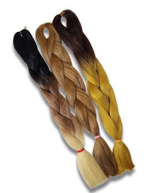 Milky Way | Natural Browns Synthetic Braiding Hair BUNDLE & SAVE! | High Heat Henlon | Festival Braids | Extensions | Dreadlocks