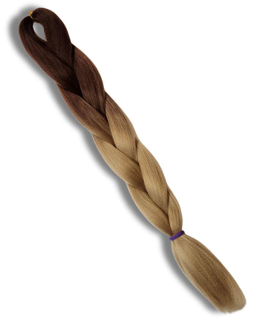Wild Honey Ombre Braiding Hair | Medium Brown to Golden Blonde | High-Heat Henlon Fiber, 26"