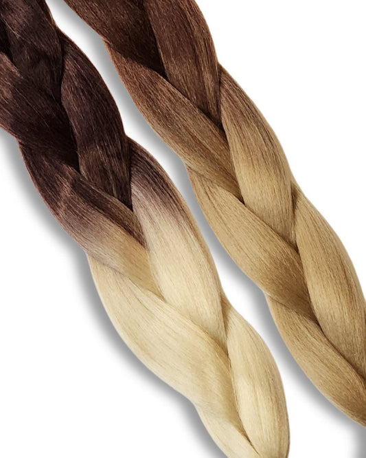 Brown Blonde Ombre Natural Browns Synthetic Braiding Hair BUNDLE & SAVE! | High Heat Henlon | Festival Braids | Extensions | Dreadlocks