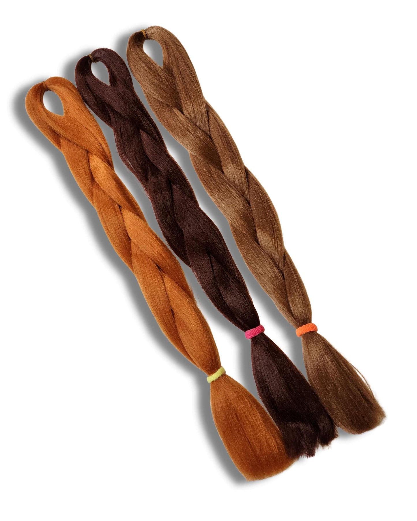 Cowboy Copper Braiding Hair Bundle | Copper, Dark Chestnut, Light Brunette | Festival Braids & Dreadlock Extensions