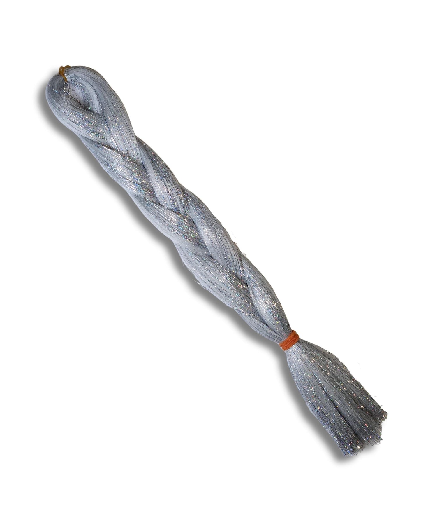 Henlon Tinsel Braiding Hair | Diamond Brite | 26" | Holographic Silver White