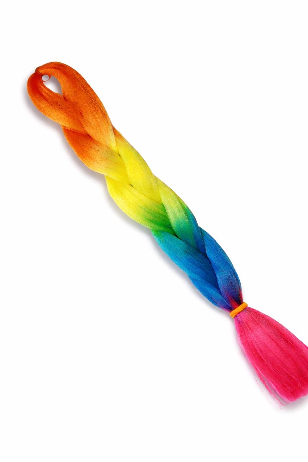 Henlon Braiding Hair | Neon Rainbow Ombre | 26" Festival Hair