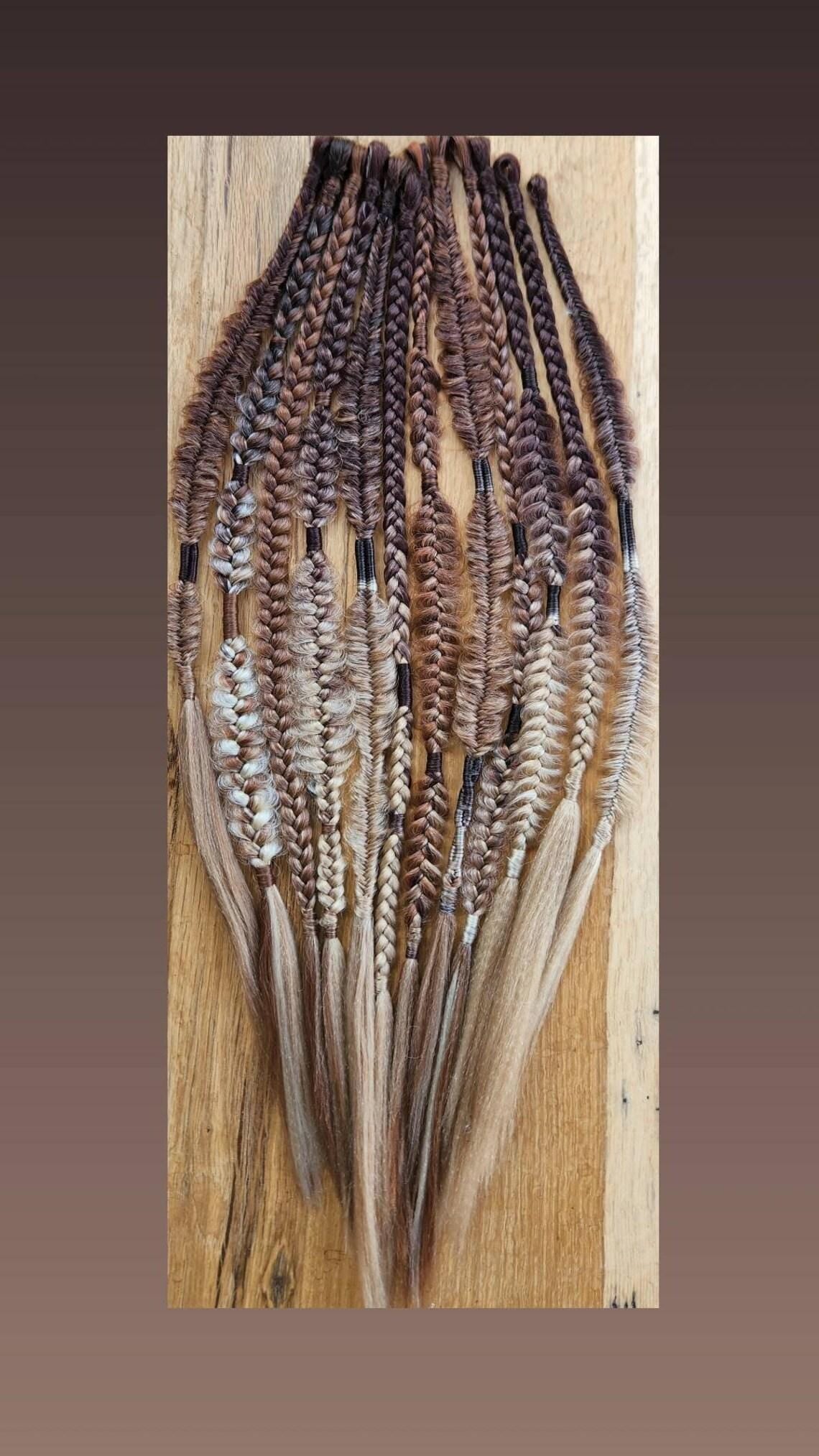 Brown Blonde Ombre Natural Browns Synthetic Braiding Hair BUNDLE & SAVE! | High Heat Henlon | Festival Braids | Extensions | Dreadlocks
