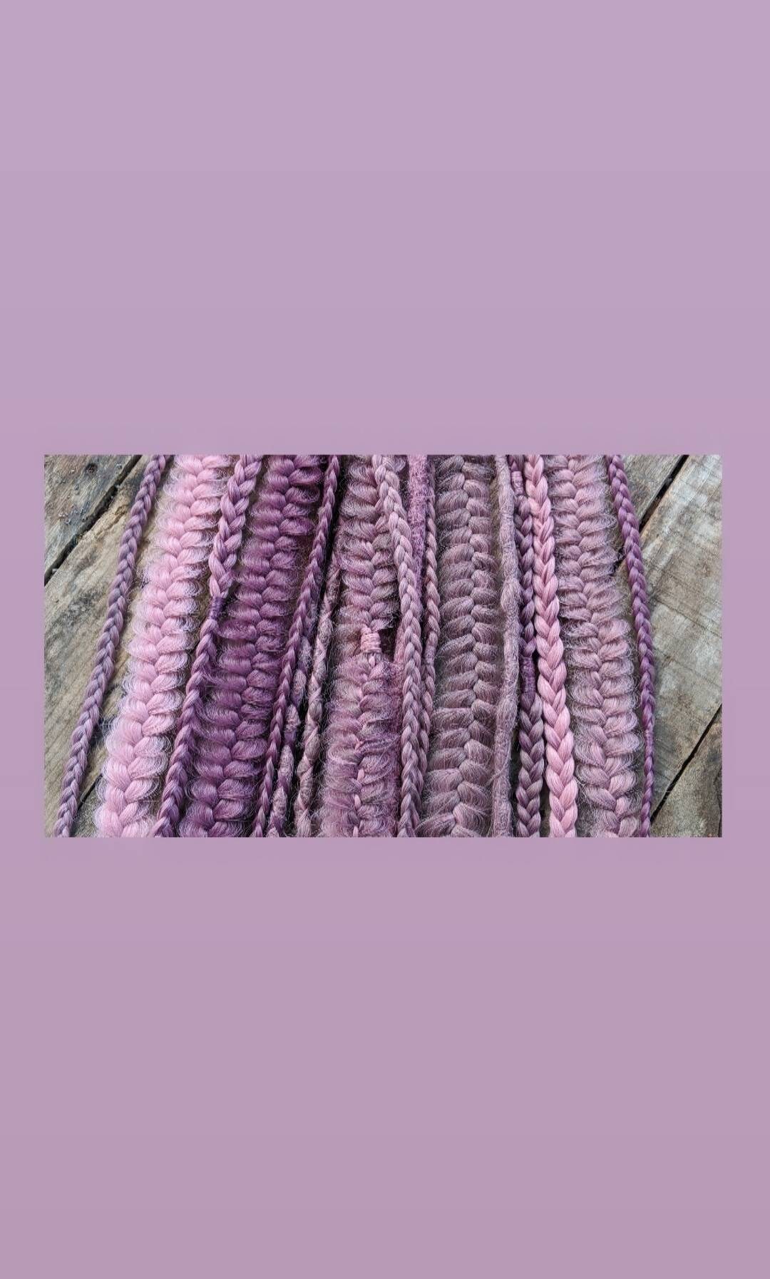 Braids accent set of 4 mixed puffy, fishtail, box, mixed braids
