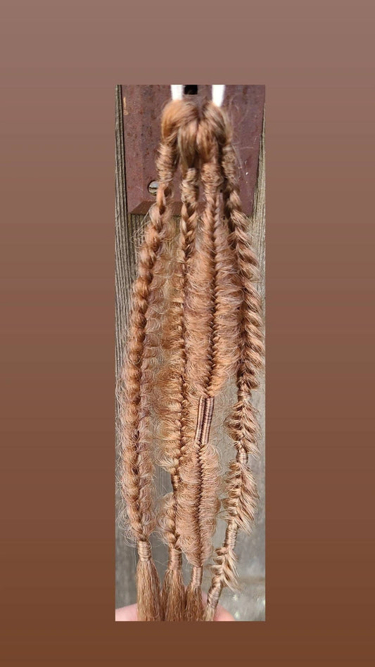 Mixed Single Ended Brown golden  Blonde Braids