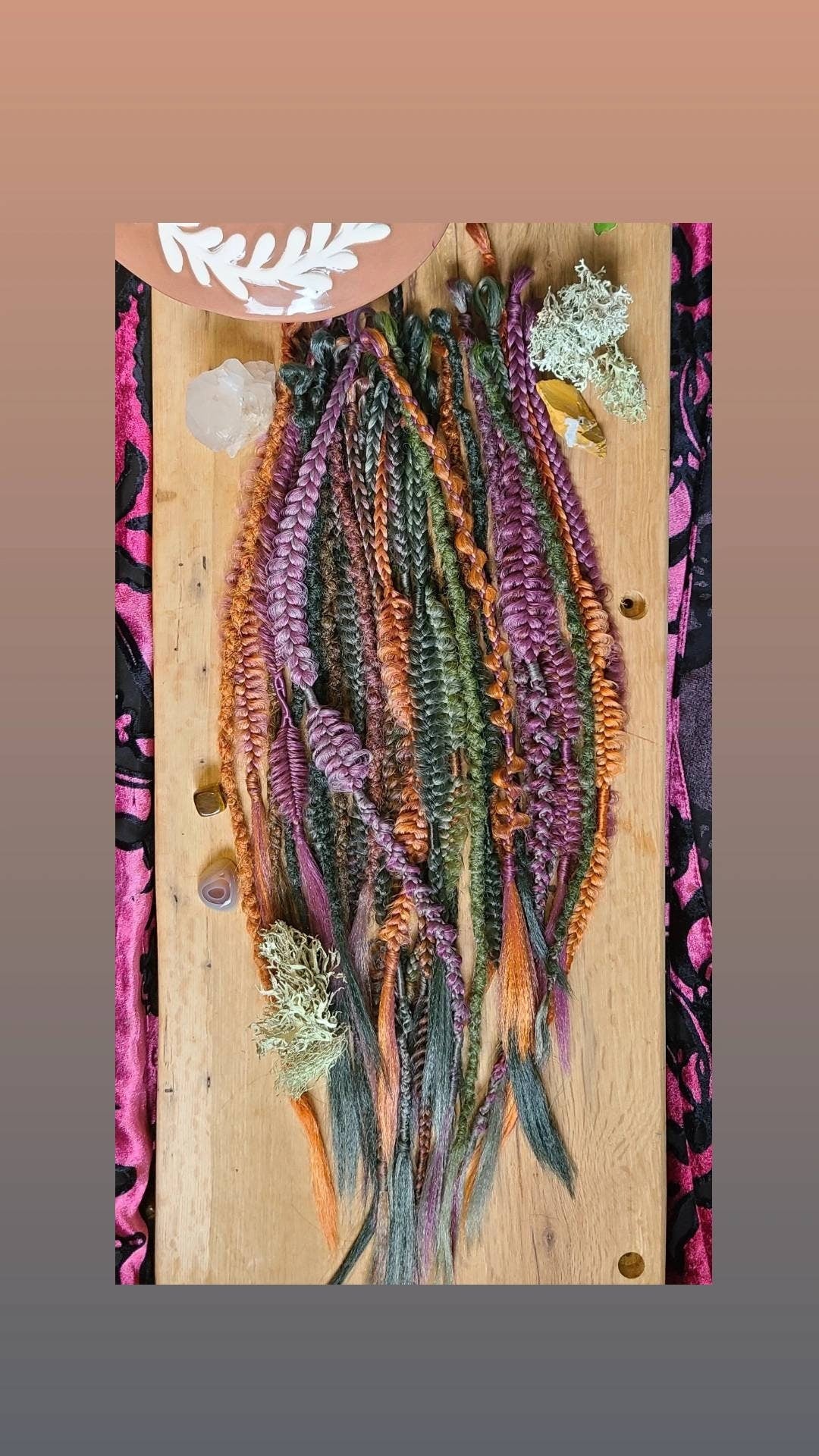 Braids accent set of 3 mixed puffy, fishtail, box, mixed braids