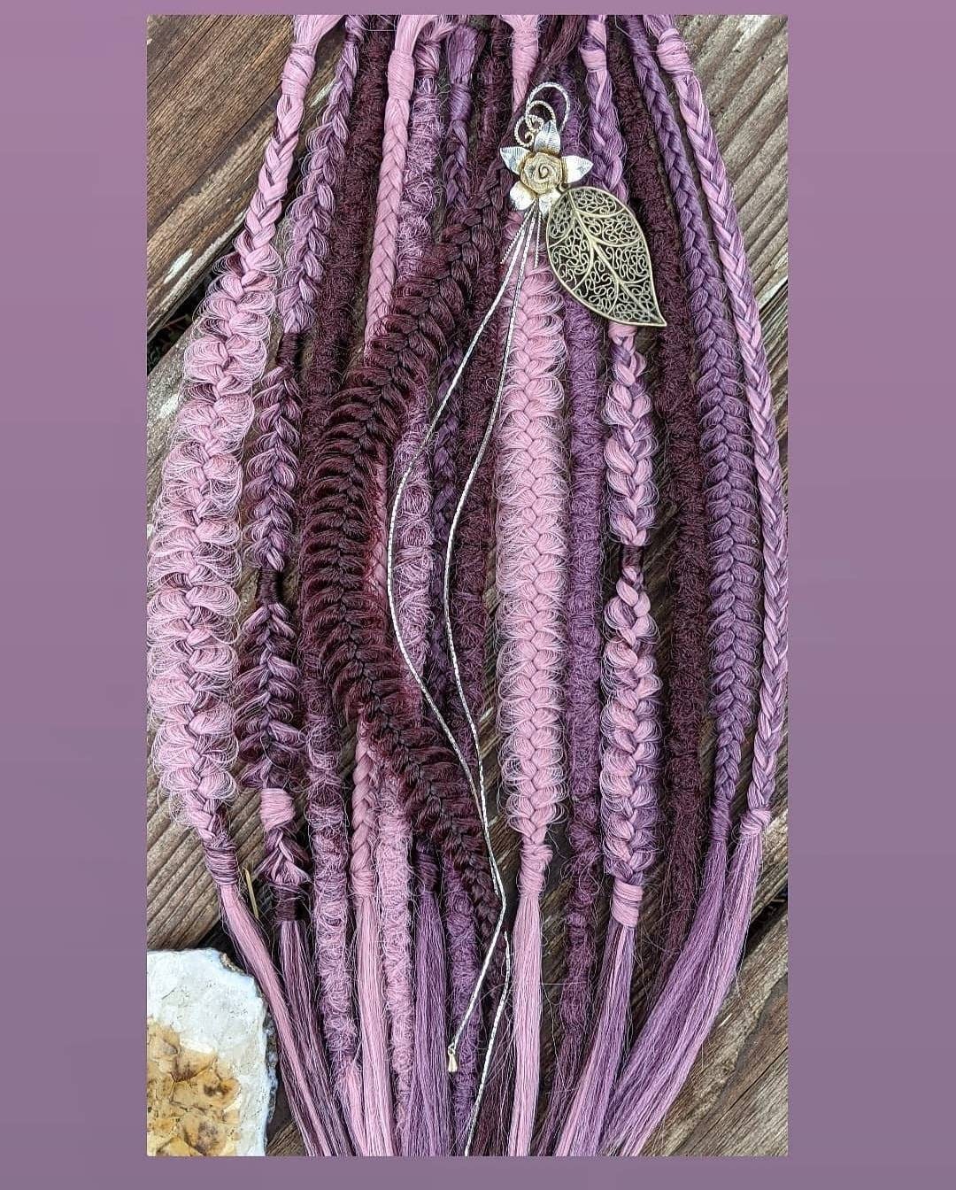 Braids accent set of 3 mixed puffy, fishtail, box, mixed braids