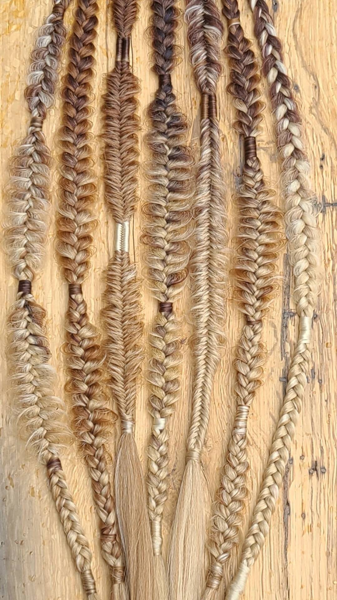 Custom for Autumn 16 SE  Brown to Golden Blonde Ombre Mixed puffy and fishtail braids